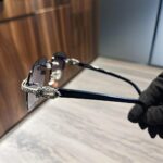 Cartier Iced Rimless Blue Lens Luxury Sunglasses - Image 2