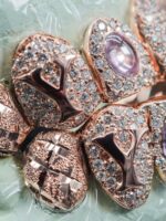 Louis Vuitton Iced-Out Rose Gold Designer Grillz Set - Image 3