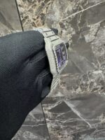 Cartier Santos Iced-Out Diamond Purple Dial Luxury Watch - Image 3
