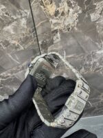 Cartier Santos Iced-Out Diamond Blue Dial Luxury Watch - Image 3