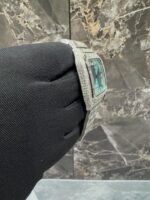 Cartier Santos Iced-Out Diamond Ice Blue Dial Luxury Watch - Image 6