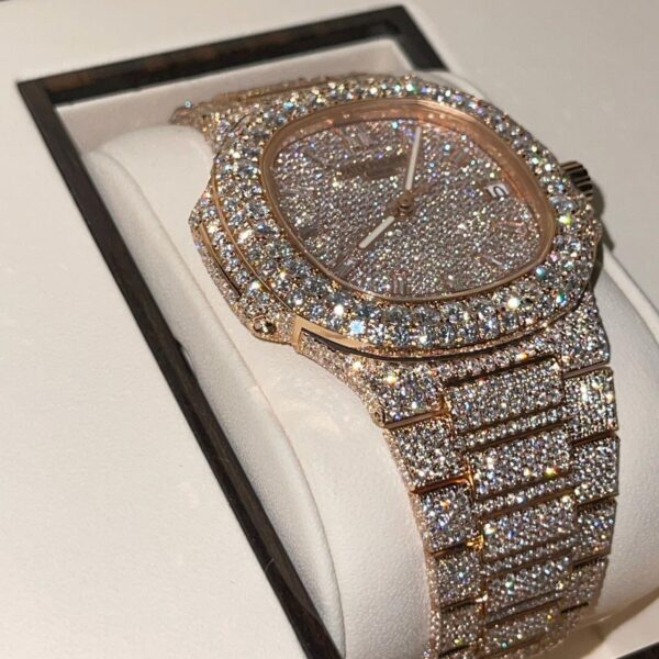 Patek Philippe Ice'd Out Rose Gold Watch