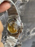 Patek Philippe Full White Ice Diamond Watch with Blue Dial - Image 5