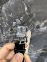 Patek Philippe Full White Ice Baguette Bezel Moonphase Watch (Black Dial) - Image 4