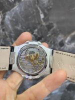 Patek Philippe Full White Ice Baguette Bezel Moonphase Watch (Black Dial) - Image 6