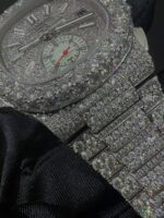 Patek Philippe Full White Ice Diamond Chronograph Watch (Fully Iced Dial) - Image 4