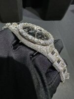 Rolex Datejust Full White Ice Diamond Watch (Black Dial) - Image 3