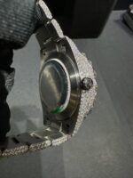 Rolex Datejust Full White Ice Diamond Watch (Black Dial) - Image 4