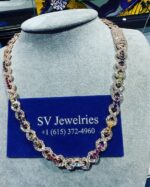 SV Jewelries Multi-Colored Diamond & Gemstone Necklace - Image 2
