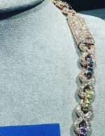 SV Jewelries Multi-Colored Diamond & Gemstone Necklace - Image 3