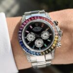 Rolex Daytona Rainbow Stainless Steel Watch - Image 2