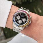 Rolex Daytona Rainbow Stainless Steel Watch - Image 3