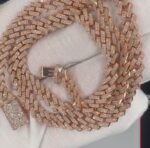 Rose Gold Diamond Bustdown Link Chain - Image 3