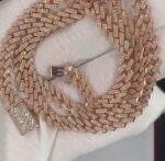 Rose Gold Diamond Bustdown Link Chain - Image 4