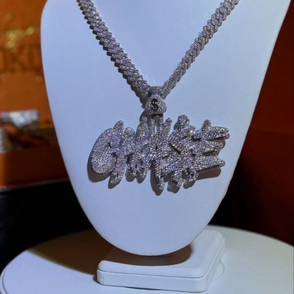 VVS Moissanite Rose Gold Iced Out Custom Pendant Chain