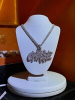 VVS Moissanite Rose Gold Iced Out Custom Pendant Chain - Image 3
