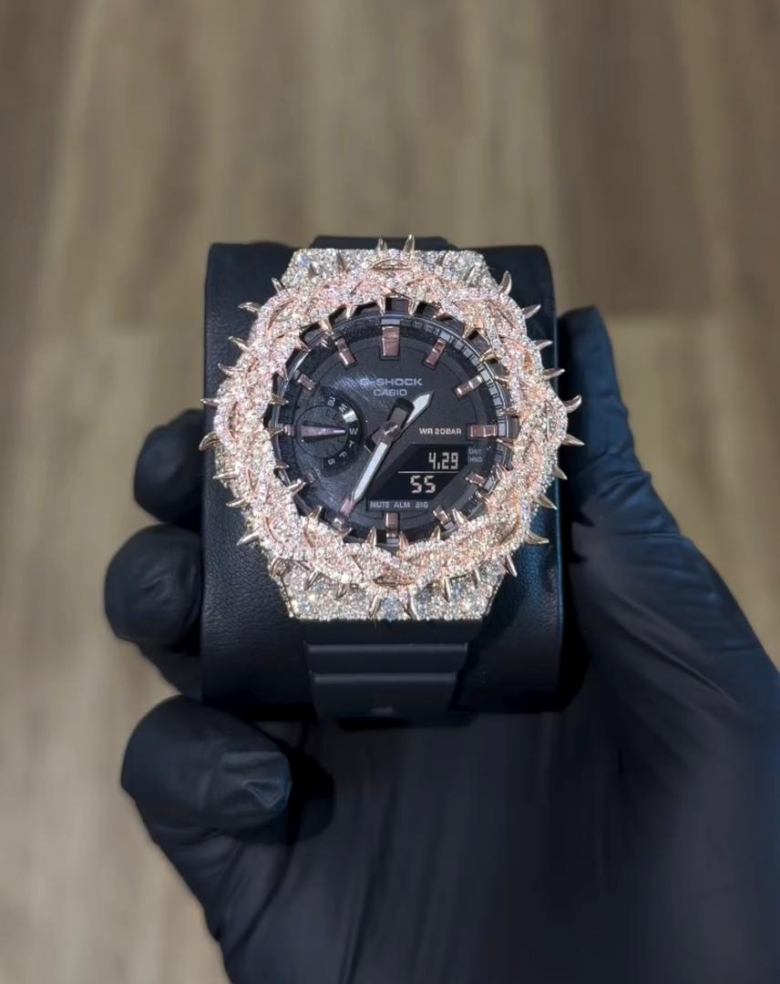 WhatsApp Image 2026-04-28 at 7.06.37 PM Iced-Out G-Shock Casio with Rose Gold and VVS Diamonds - Image 1