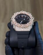 Iced-Out G-Shock Casio with Rose Gold and VVS Diamonds - Image 3