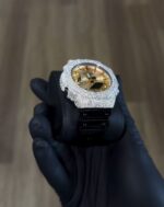 Iced Out G-Shock with Rose Gold Accent - Image 4