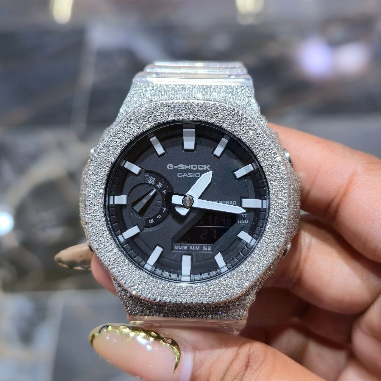 WhatsApp Image 2026-04-29 at 11.58.48 PM "VVS Moissanite Diamond G-Shock with Ice Cold Shine" - Image 1