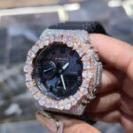 Rose Gold Moissanite Iced Out G-Shock Watch - Image 4