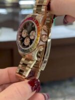 Rolex Daytona Rainbow Iced Watch (Rose Gold Edition) - Image 3