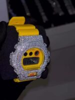Diamond-Covered G-Shock with Yellow Strap - Image 3