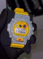 Diamond-Covered G-Shock with Yellow Strap