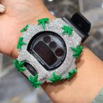 Green Leaf Iced G-Shock with Moissanite Stones - Image 5