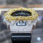 Spiked Iced G-Shock with Moissanite Stones and Gold Accents - Image 2