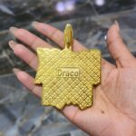 Diamond Iced Glock Pendant with Golden Detailing - Image 4