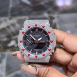 Iced-Out G-Shock with Heart Accents