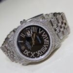Rolex Diamond Iced-Out Datejust with Roman Numerals - Image 2