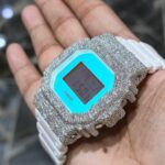 Casio G-Shock Diamond-Encrusted with Light Blue Display - Image 4
