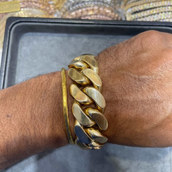 14K 26MM MIAMI CUBAN LINK BRACELET 350 GRAMS