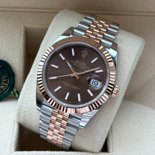 Rolex Datejust Two-Tone with Brown Dial and Fluted Bezel