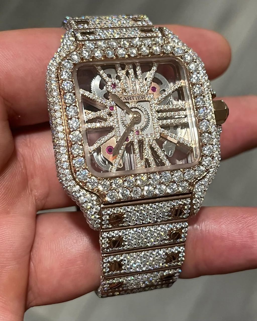 WhatsApp Image 2026-05-05 at 3.50.11 AM Custom Diamond-Encrusted Cartier Skeleton Watch in Rose Gold - Image 1