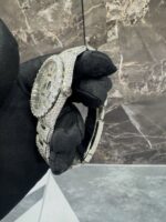 Custom Diamond-Encrusted Rolex Datejust Watch with Roman Numerals - Image 2