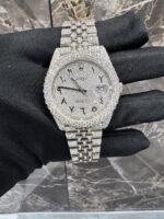 Rolex Datejust 41mm Diamond Watch with Silver Dial