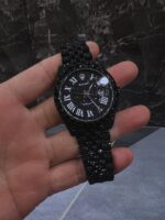 Black Diamond Rolex Datejust with Black Roman Numerals - Image 2