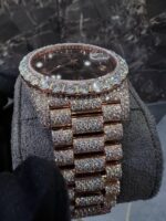 Rolex Iced Out Green Moissanite VVS Watch & Bracelet Combo – Luxury Men’s Jewelry Set - Image 2