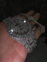 Rolex Iced Out Moissanite VVS Diamond Watch & Bracelet Combo – Luxury Bling Set - Image 4