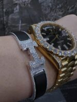 Audemars Piguet Iced Out Combo with Luxury Moissanite Bracelet – VVS Diamonds Watch & Bracelet Set - Image 4