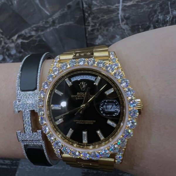 Audemars Piguet Iced Out Combo with Luxury Moissanite Bracelet – VVS Diamonds Watch & Bracelet Set