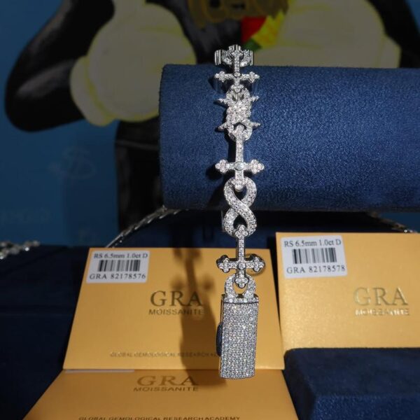 Moissanite VVS Bracelet Combo – Luxury Fully Iced Out Diamond Bracelet