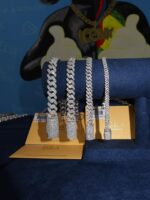 Cartier Iced Out Moissanite VVS Green Dial Watch & Bracelet Combo – Luxury Premium Set - Image 2