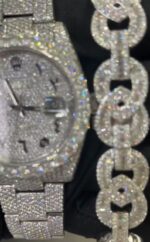 Rolex Datejust Diamond Iced-Out Watch & Diamond Bracelet Combo – Luxury Men's Jewelry Set - Image 6