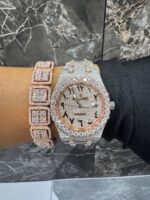 Audemars Piguet Iced Out Luxury Combo – Moissanite VVS Watch & Bracelet Set