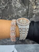 Audemars Piguet Iced Out Luxury Combo – Moissanite VVS Watch & Bracelet Set - Image 3