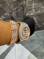 Audemars Piguet Iced Out Luxury Combo – Moissanite VVS Watch & Bracelet Set - Image 4